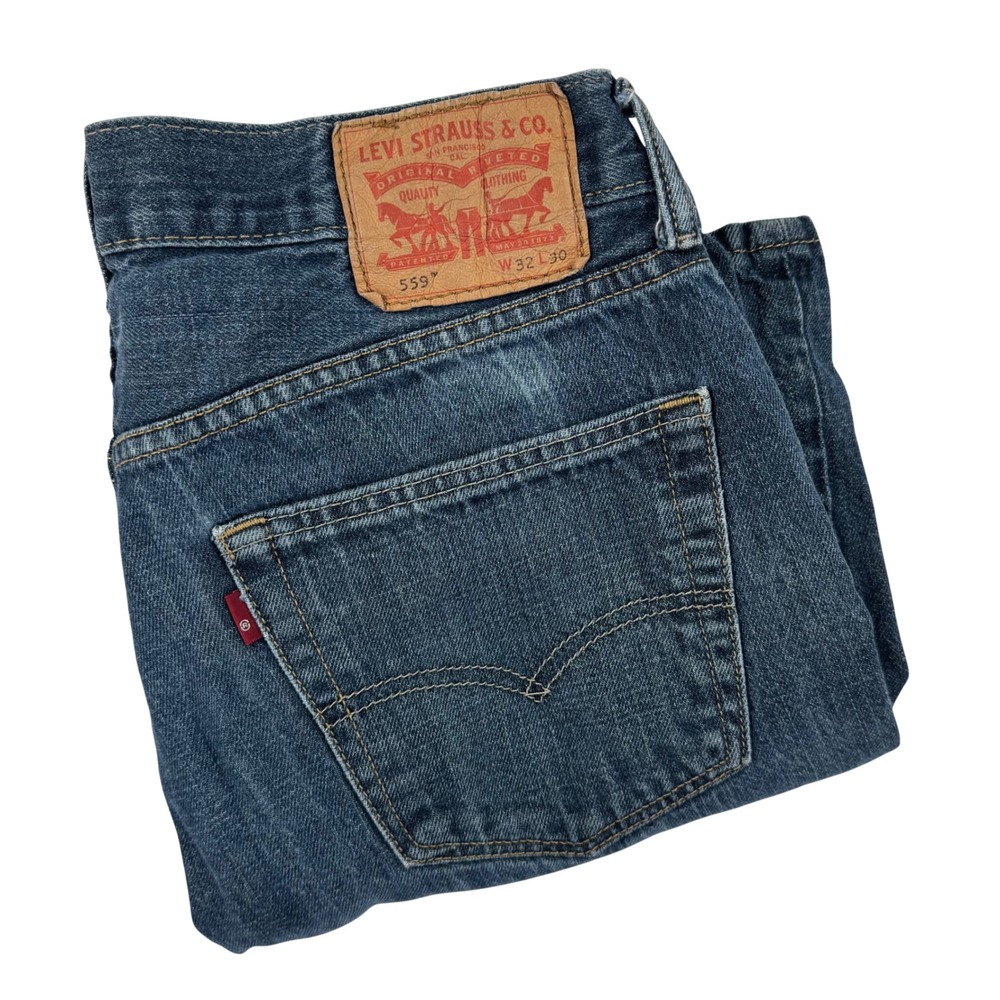 Levis 559 Relaxed Straight‎ Leg Jeans Mens  W32 L30 Blue Denim Comfortable Work